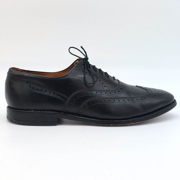 Allen Edmonds Chester Men\'s 10.5 C Black Leather Wing Tip Oxford Dress Shoes USA main image 13